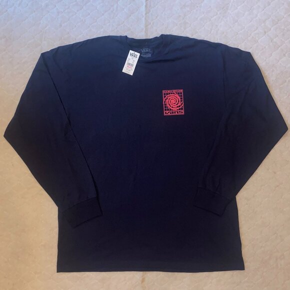 Vans Men's XX-Large "Logo Space" Long Sleeve T-Shirt Dark Blue - Picture 6 of 12